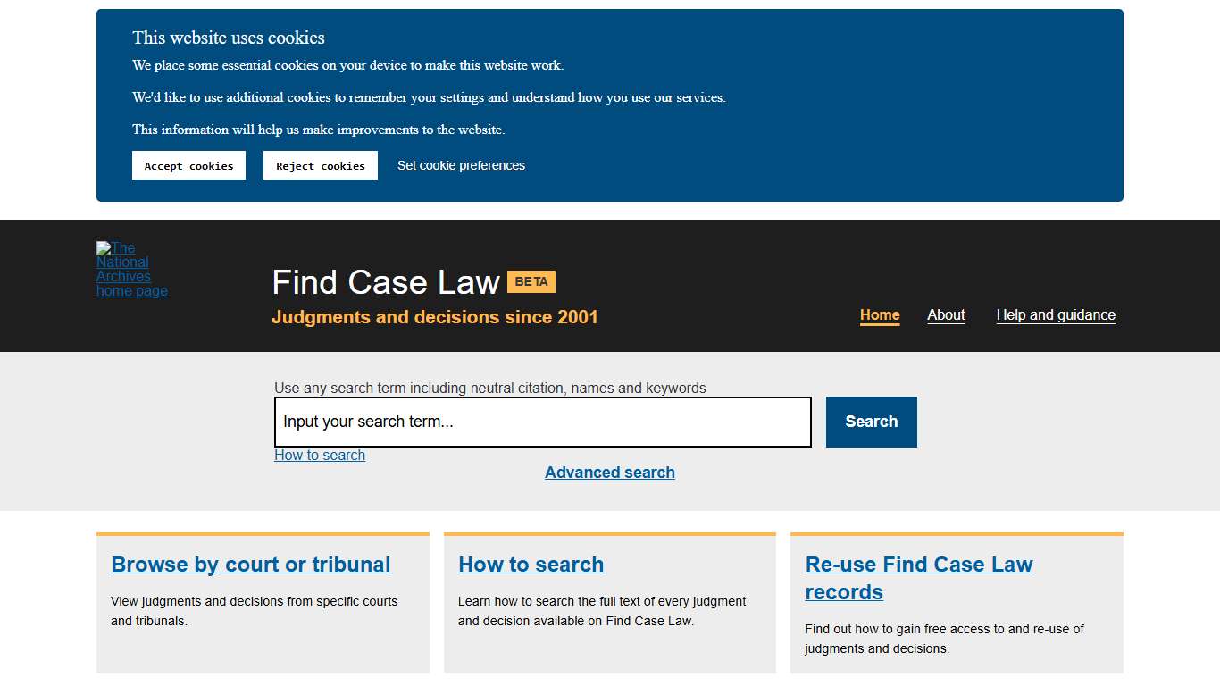 Find Case Law - The National Archives