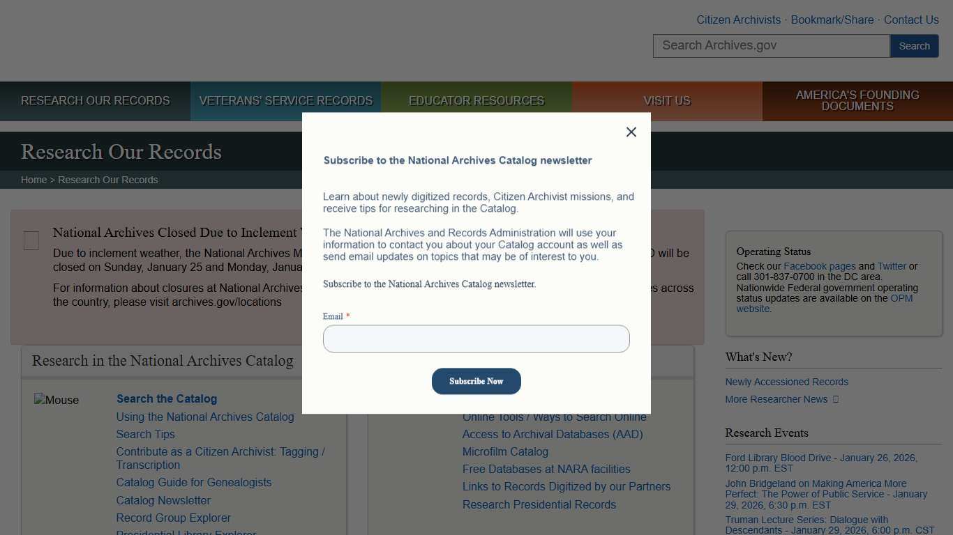 Research Our Records National Archives